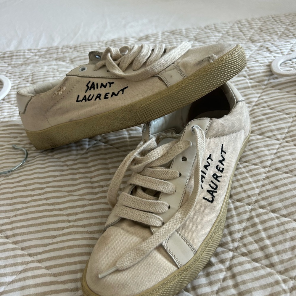 COPY - Yves Saint Laurent Cream Sneakers